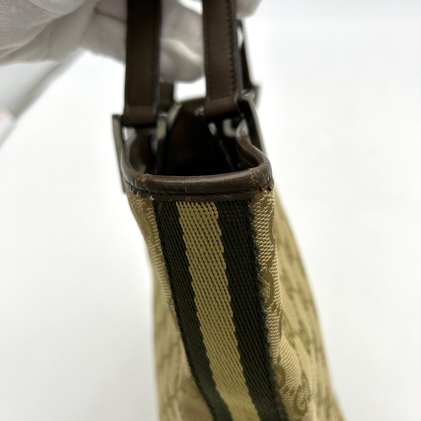 Gucci GG Canvas Tote Bag Brown Cloth gu9913bd