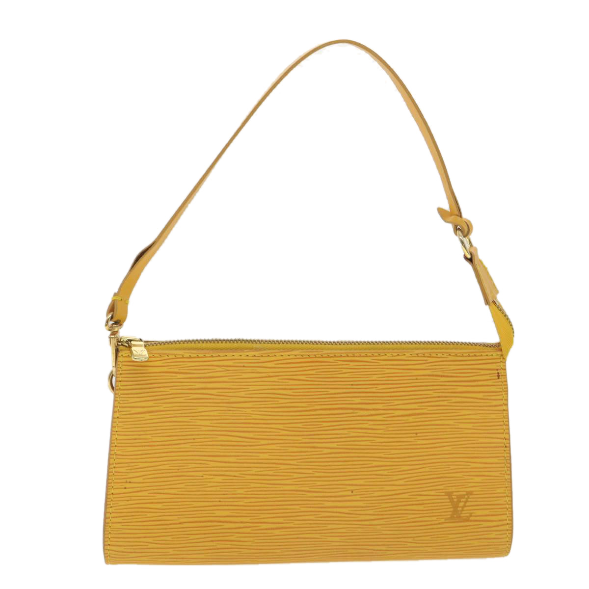 LOUIS VUITTON Epi Pochette Accessoires Pouch Yellow M52989 LV Auth 37917