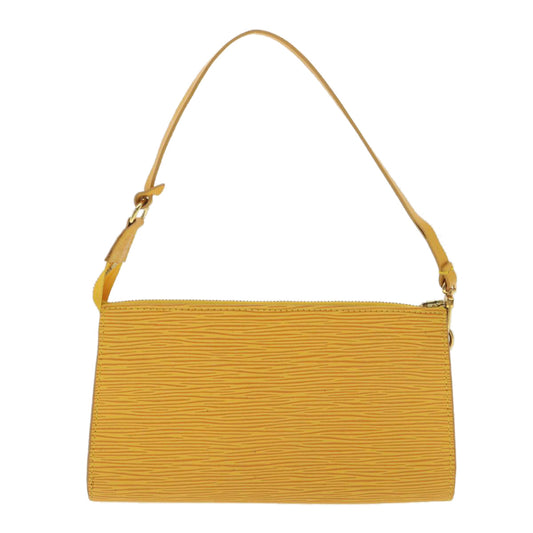 LOUIS VUITTON Epi Pochette Accessoires Pouch Yellow M52989 LV Auth 37917