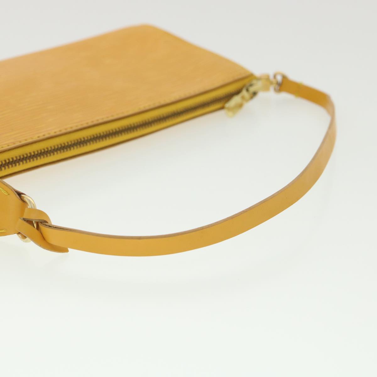 LOUIS VUITTON Epi Pochette Accessoires Pouch Yellow M52989 LV Auth 37917