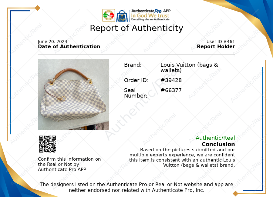 HandBag Luxury Designer Louis Vuitton, Size Medium