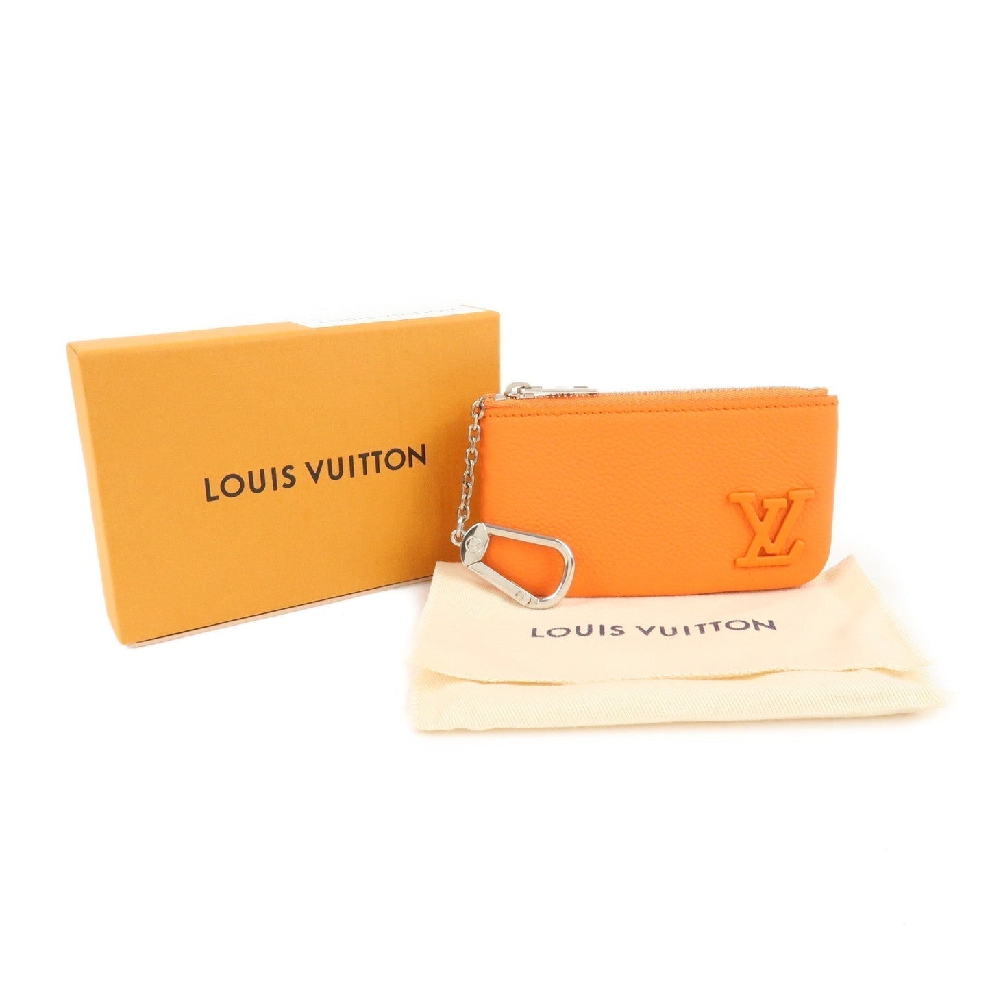 Louis Vuitton Aerogram Pochette Cles Coin Case Orange
