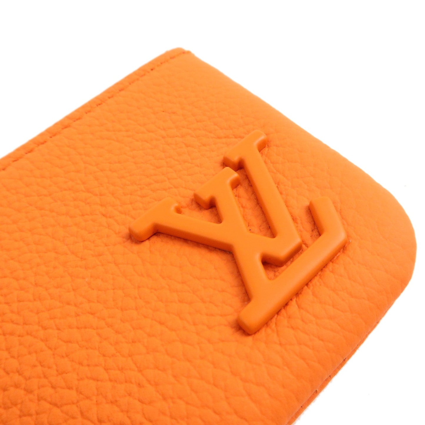 Louis Vuitton Aerogram Pochette Cles Coin Case Orange