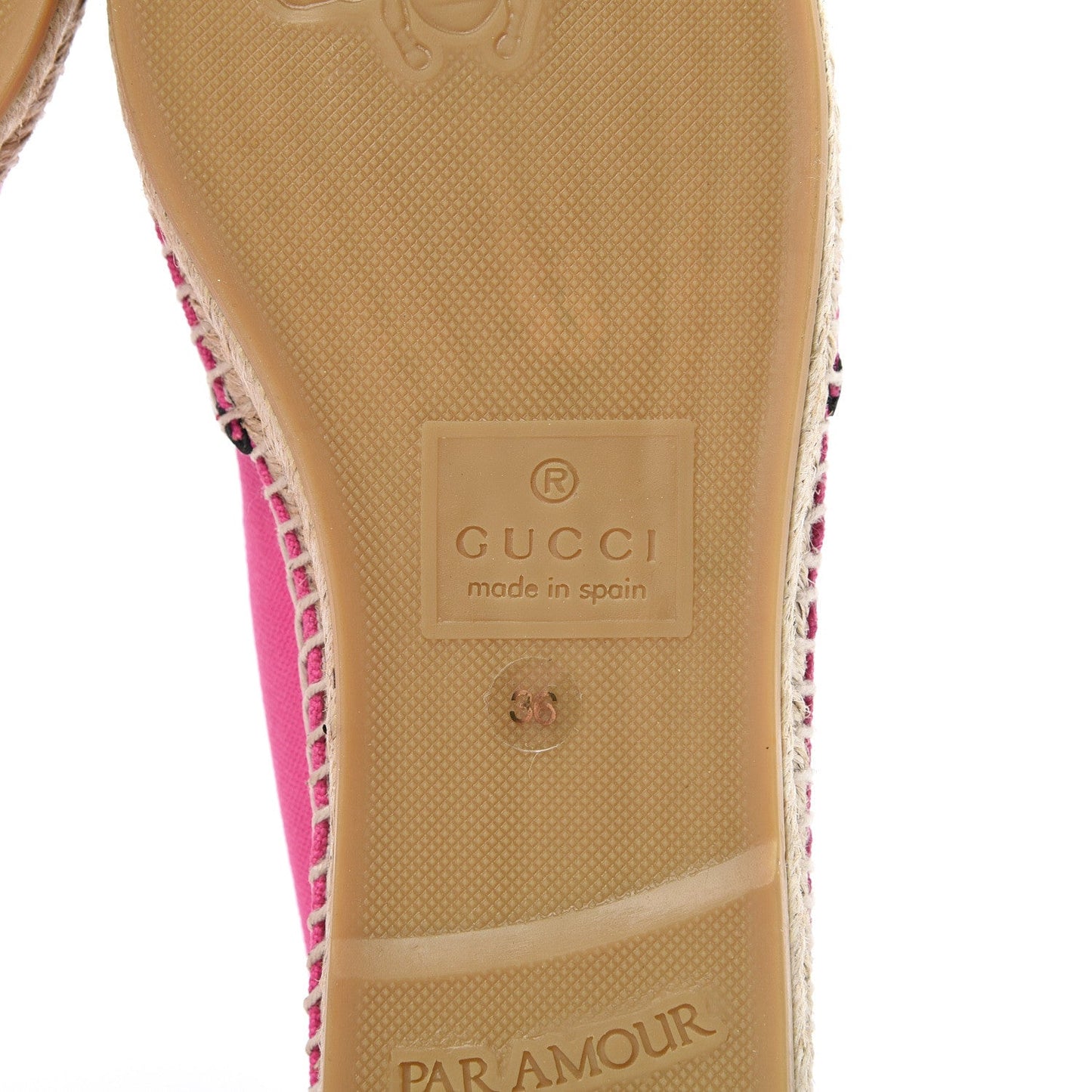 Gucci Printed Canvas Espadrille Flats in Fuchsia