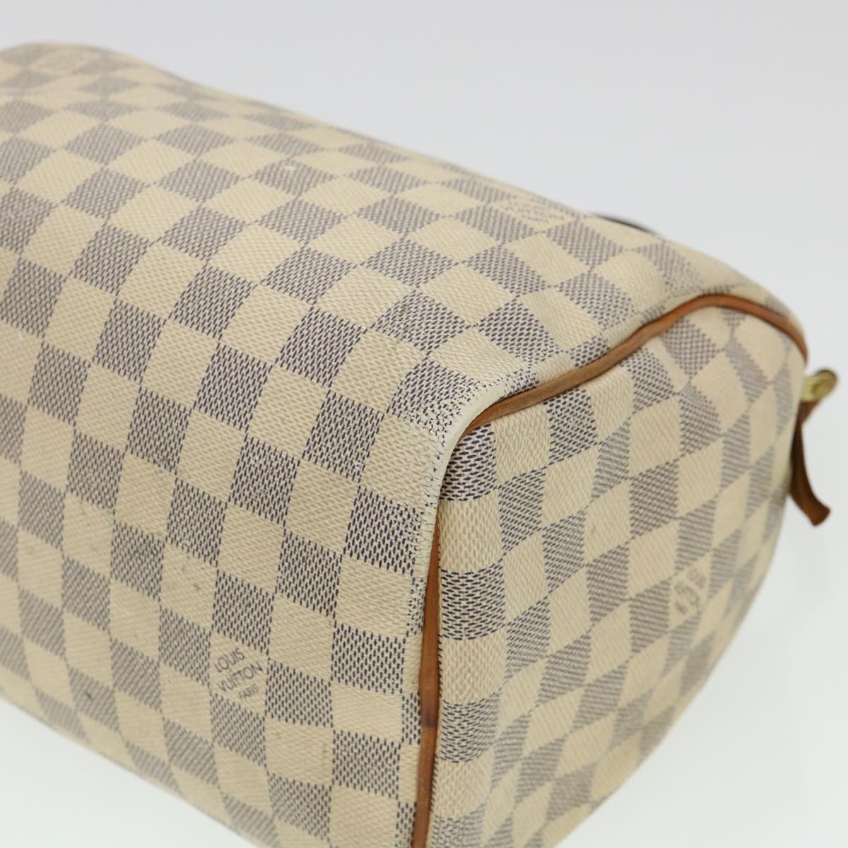 LOUIS VUITTON Damier Azur Speedy 30 Hand Bag N41533 LV Auth 38153