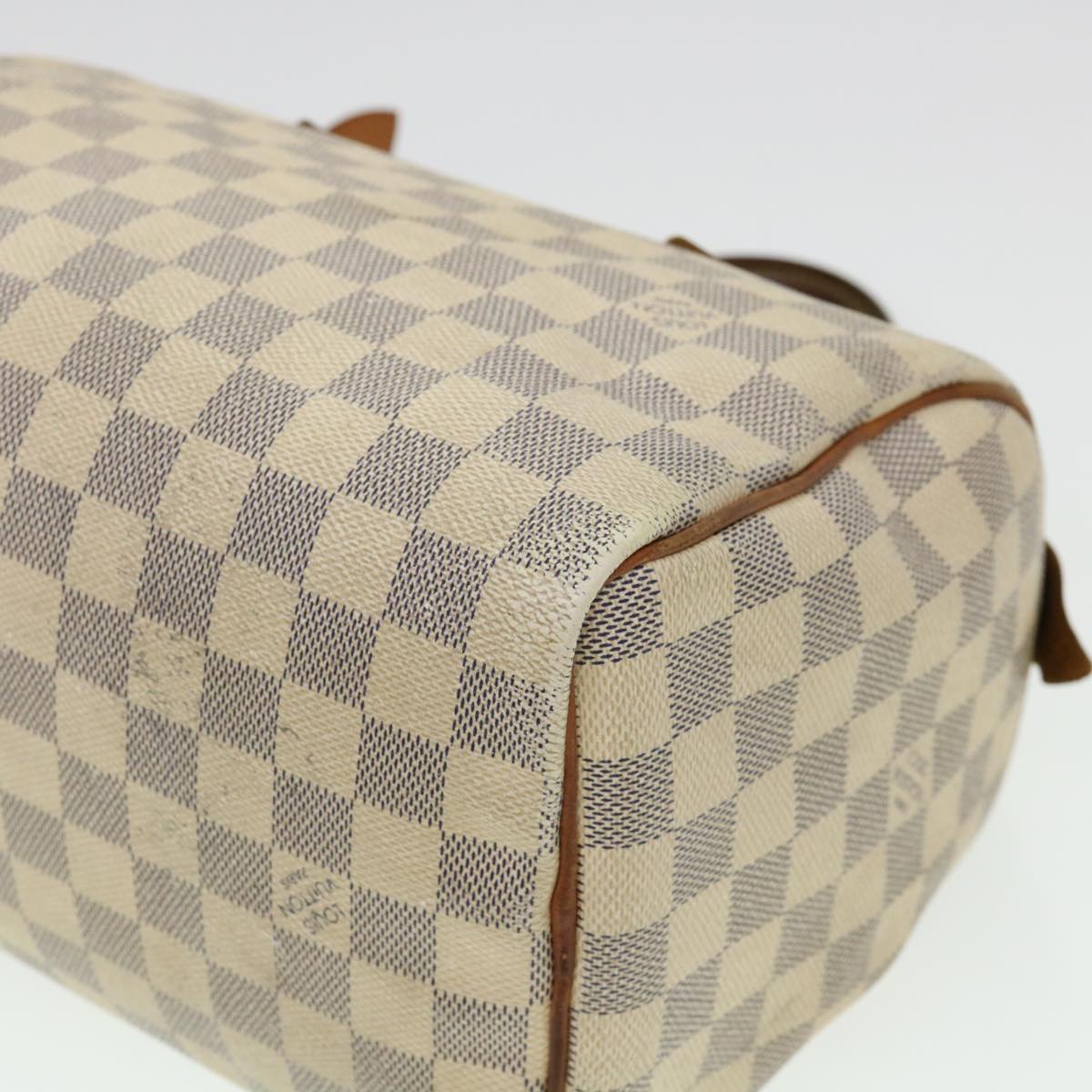LOUIS VUITTON Damier Azur Speedy 30 Hand Bag N41533 LV Auth 38153