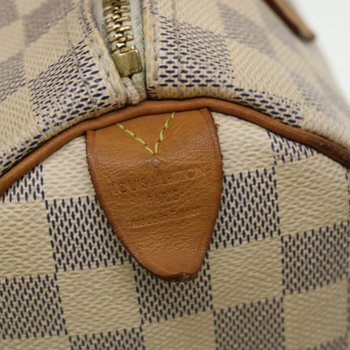 LOUIS VUITTON Damier Azur Speedy 30 Hand Bag N41533 LV Auth 38153