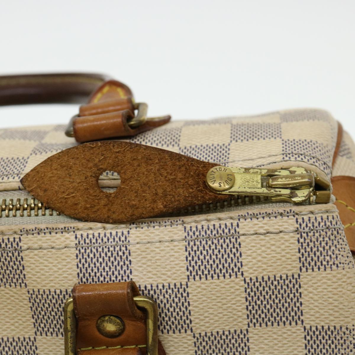 LOUIS VUITTON Damier Azur Speedy 30 Hand Bag N41533 LV Auth 38153