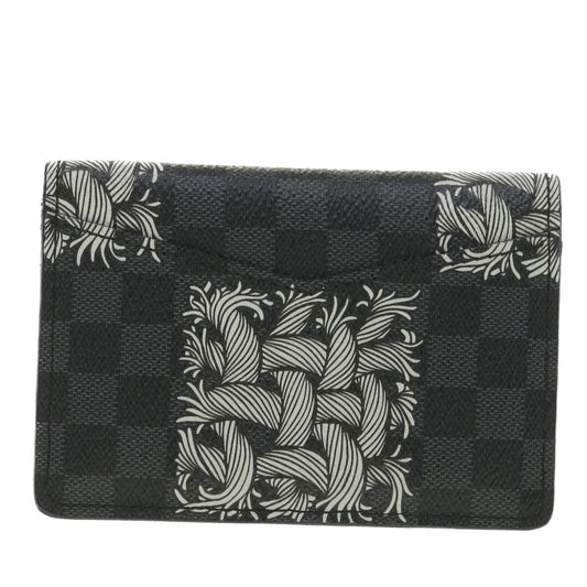 LOUIS VUITTON Damier Graphite Organizer De Poch Card Case N61213 LV Auth 38237