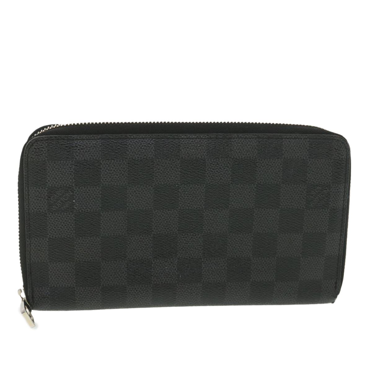 LOUIS VUITTON Damier Graphite Zippy Organizer Long Wallet N63077 LV Auth 38242
