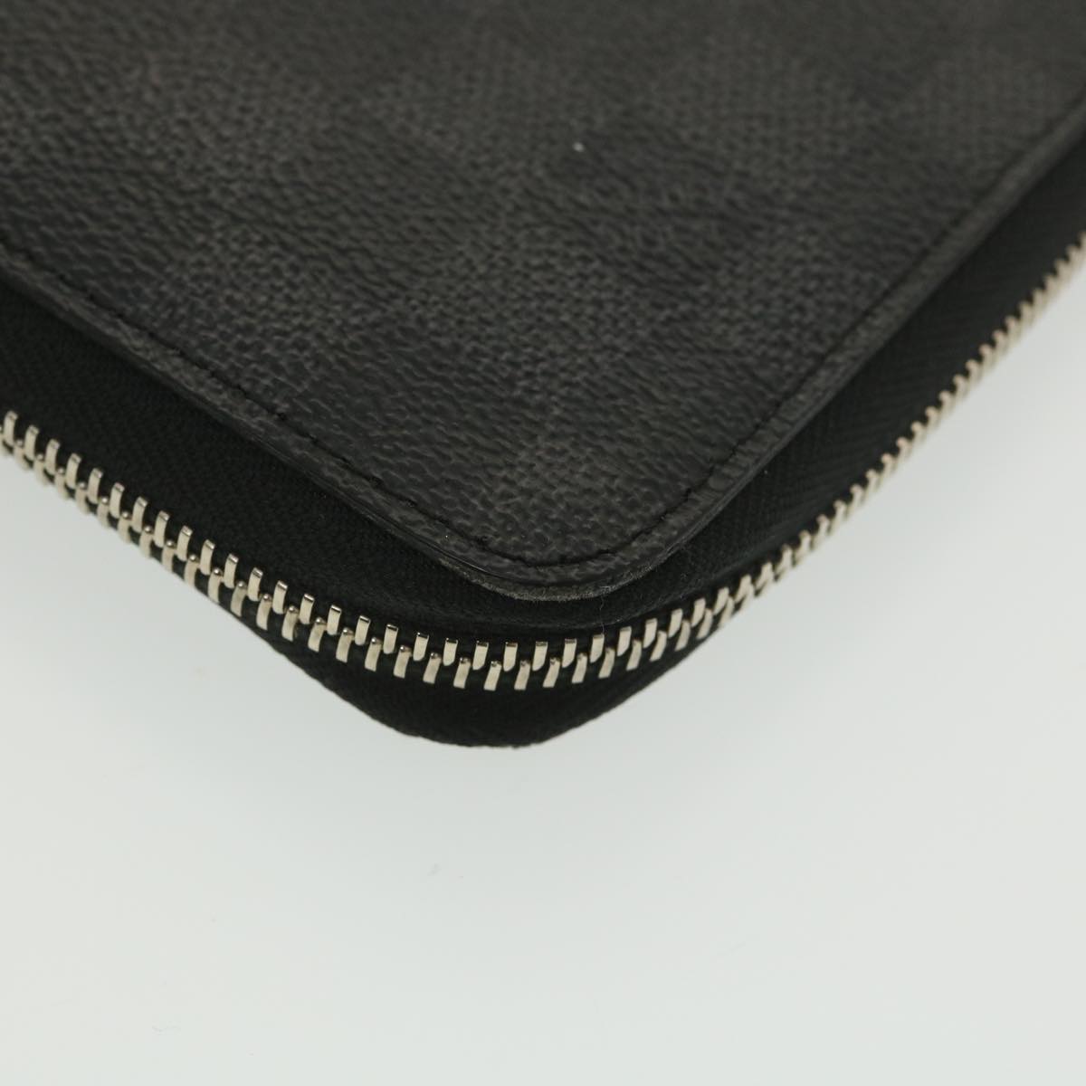 LOUIS VUITTON Damier Graphite Zippy Organizer Long Wallet N63077 LV Auth 38242