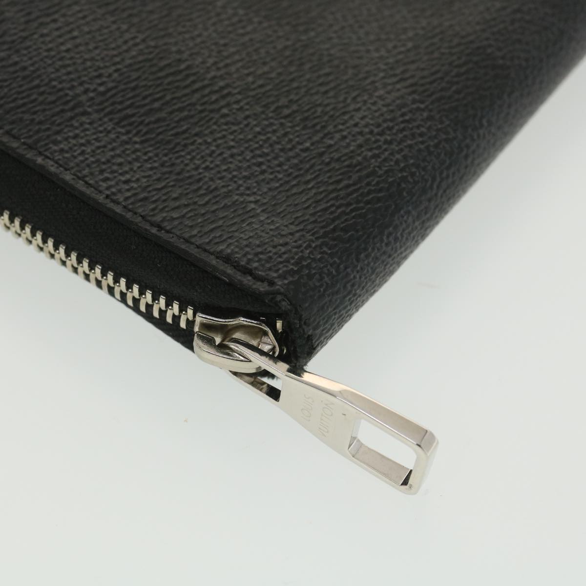 LOUIS VUITTON Damier Graphite Zippy Organizer Long Wallet N63077 LV Auth 38242