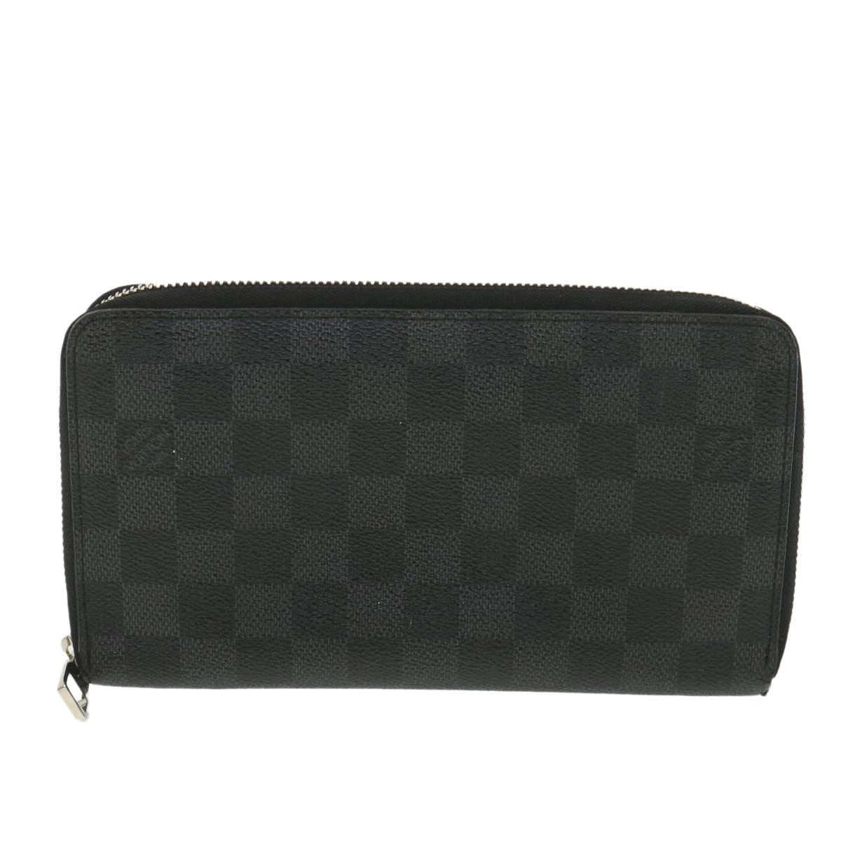 LOUIS VUITTON Damier Graphite Zippy Organizer Long Wallet N63077 LV Auth 38242
