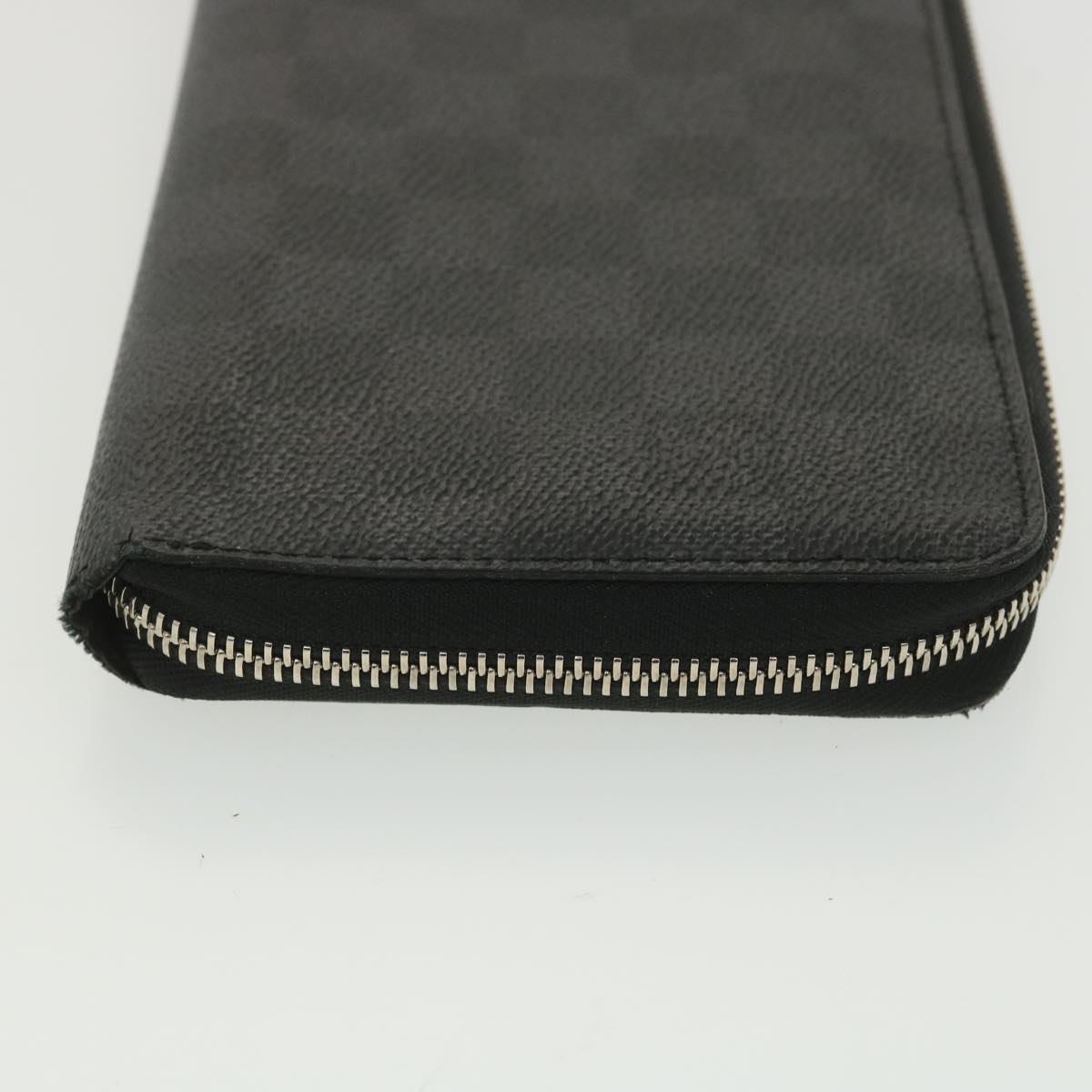 LOUIS VUITTON Damier Graphite Zippy Organizer Long Wallet N63077 LV Auth 38242