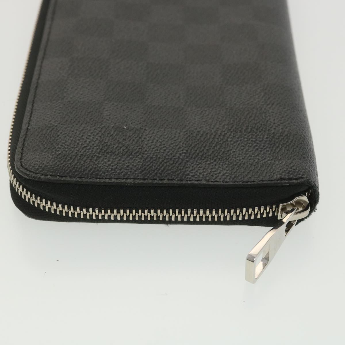 LOUIS VUITTON Damier Graphite Zippy Organizer Long Wallet N63077 LV Auth 38242