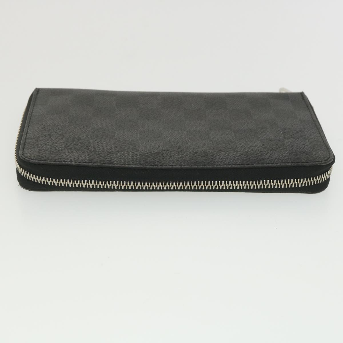 LOUIS VUITTON Damier Graphite Zippy Organizer Long Wallet N63077 LV Auth 38242