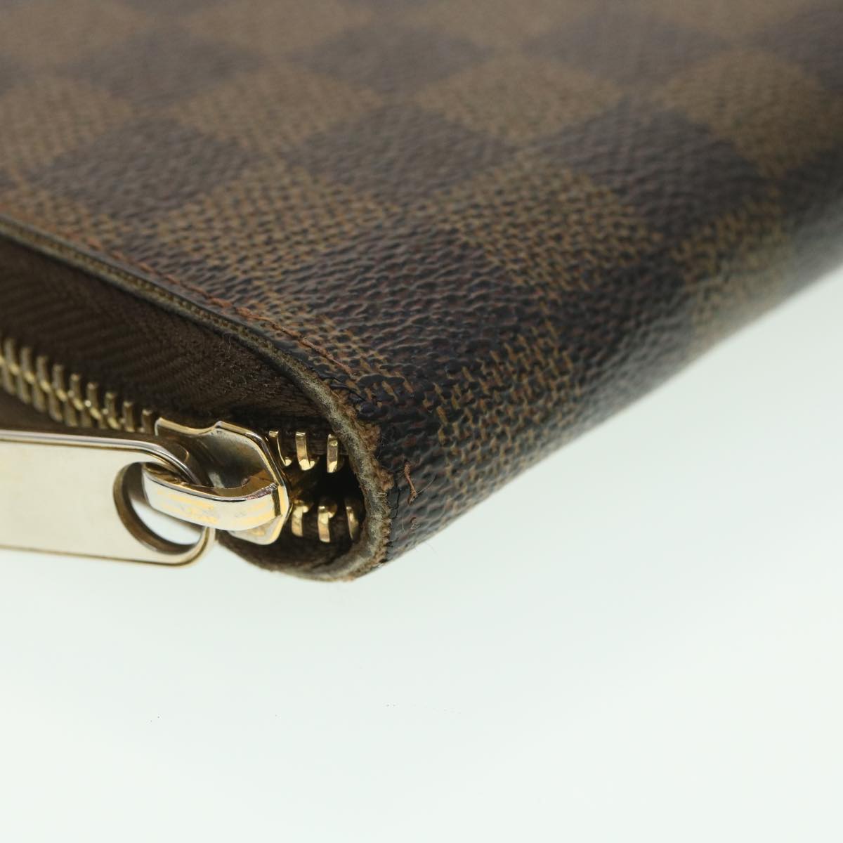 LOUIS VUITTON Damier Ebene Zippy Wallet Long Wallet N41661 LV Auth 38366