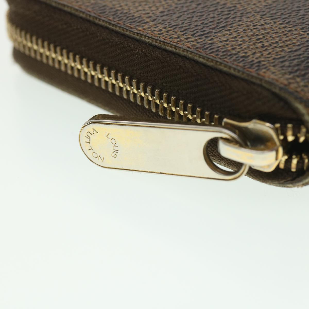 LOUIS VUITTON Damier Ebene Zippy Wallet Long Wallet N41661 LV Auth 38366