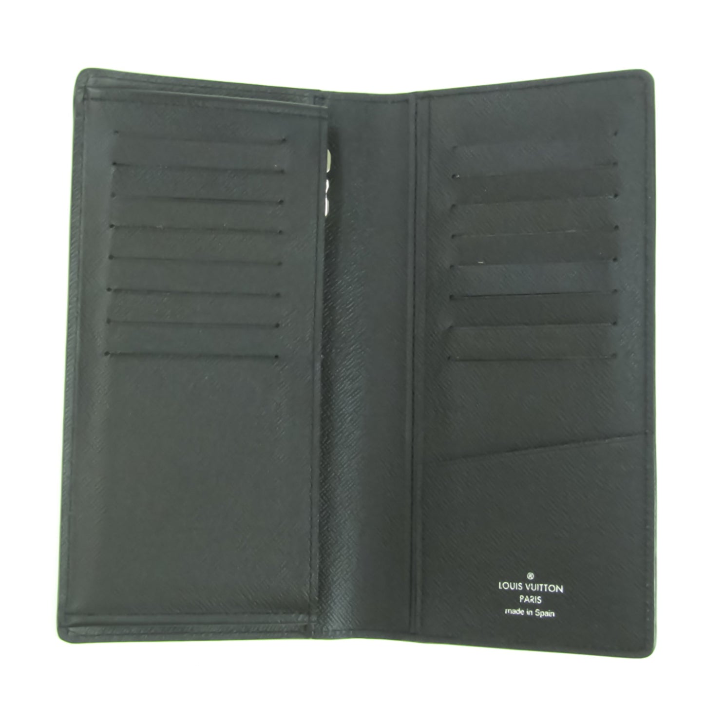 Louis Vuitton Black Leather Portefeuille Brazza wallet accessories