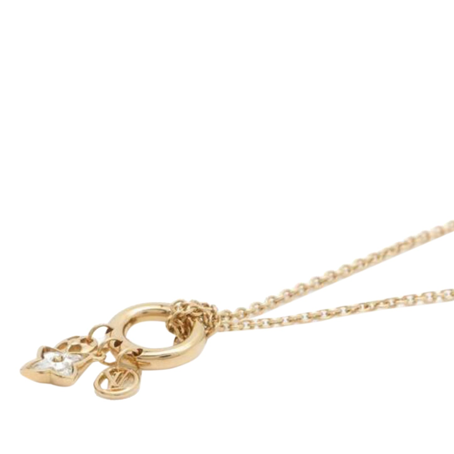 Gold Louis Vuitton My Blooming Strass Necklace