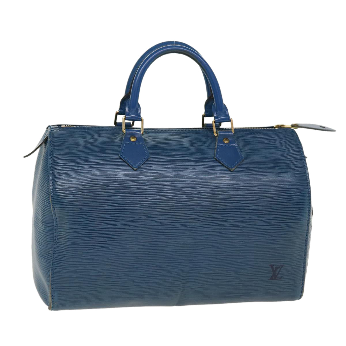 LOUIS VUITTON Epi Speedy 30 Hand Bag Toledo Blue M43005 LV Auth 38527