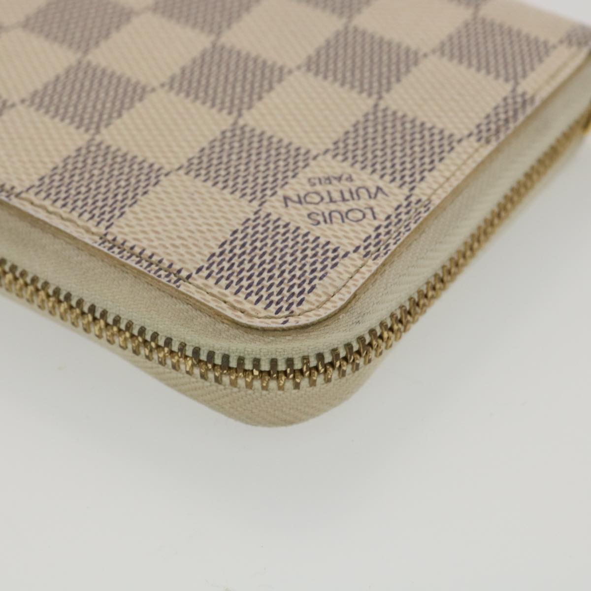 LOUIS VUITTON Damier Azur Zippy Wallet Long Wallet N60019 LV Auth 38554