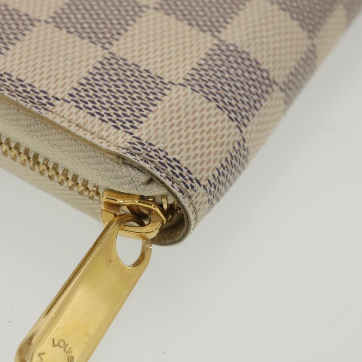 LOUIS VUITTON Damier Azur Zippy Wallet Long Wallet N60019 LV Auth 38554