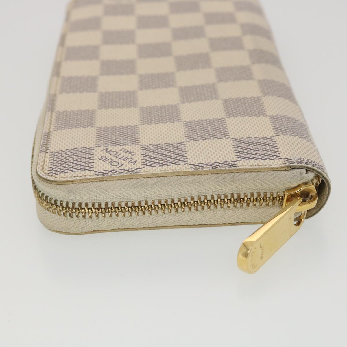 LOUIS VUITTON Damier Azur Zippy Wallet Long Wallet N60019 LV Auth 38554