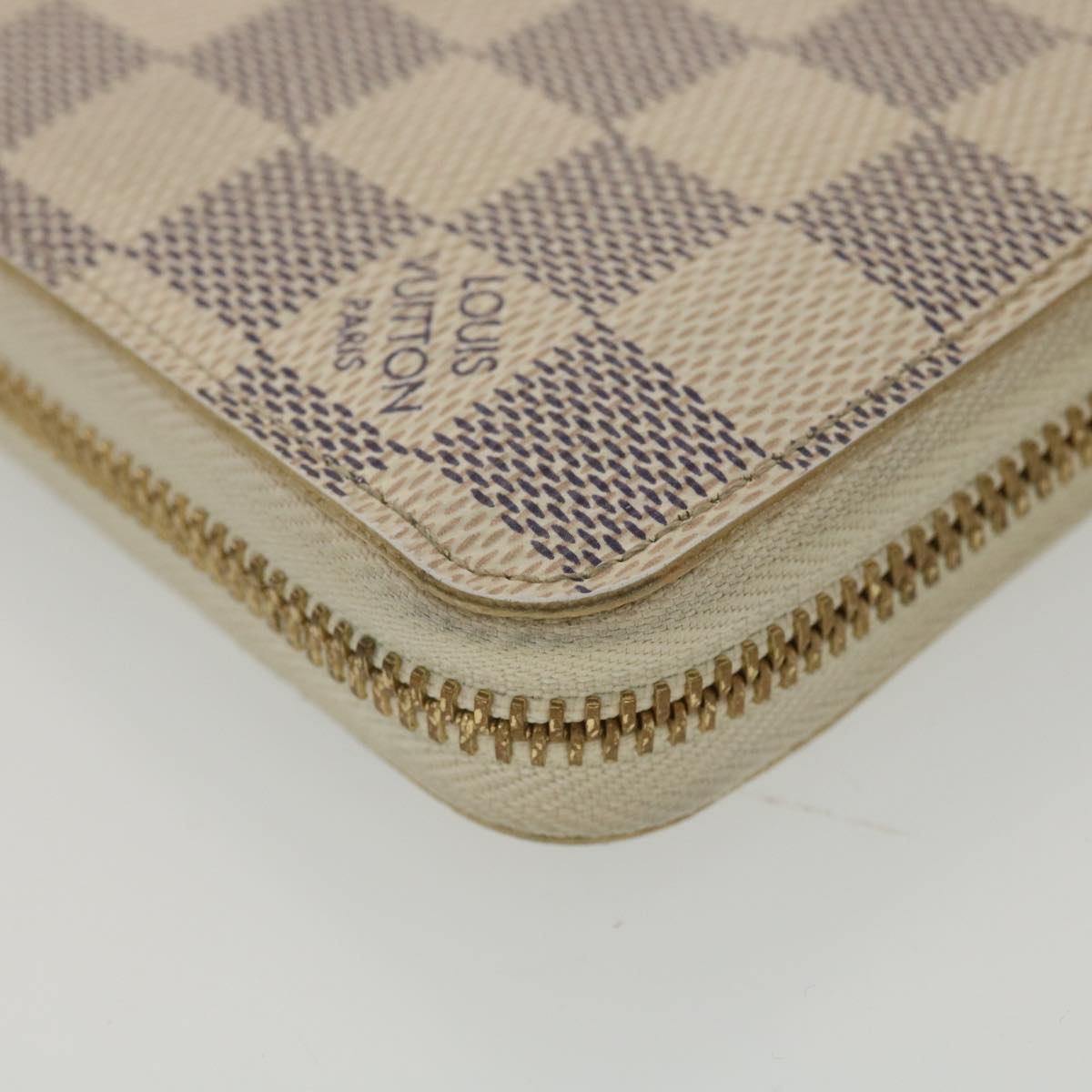 LOUIS VUITTON Damier Azur Zippy Wallet Long Wallet N60019 LV Auth 38554
