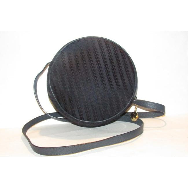 Gucci Vintage Canteen Style Pursesdesigner Purses Dark Navy Blue Diagonal Square G Logo Print Canvas