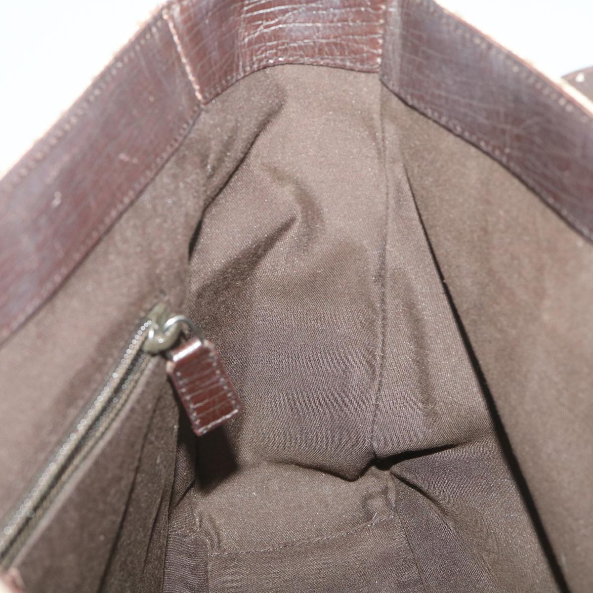 Gucci GG Canvas Hand Bag PVC Leather Beige 141976  38817