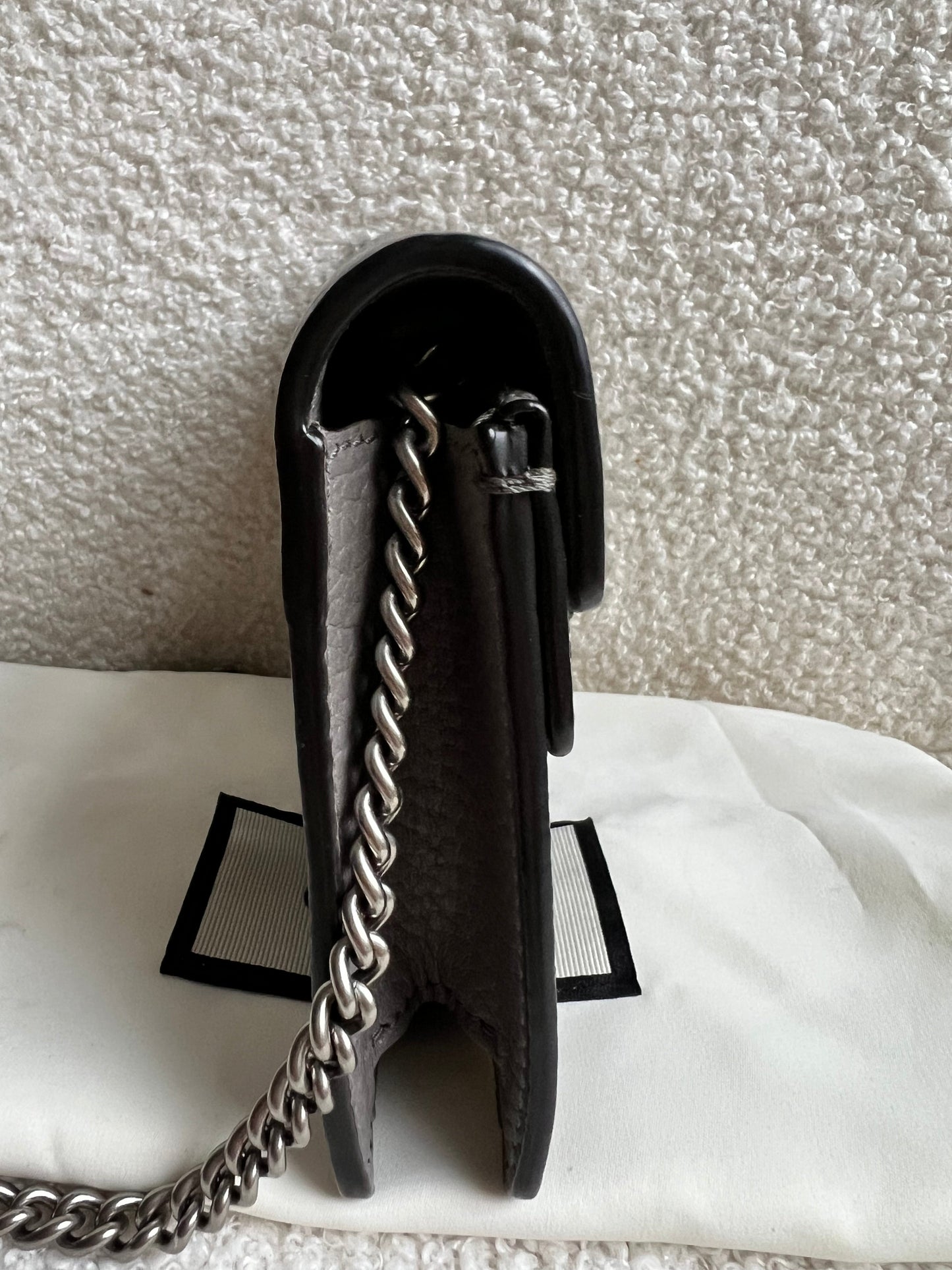 Gucci Dionysus GG Grey Super Mini Shoulder Bag (RRP £985)