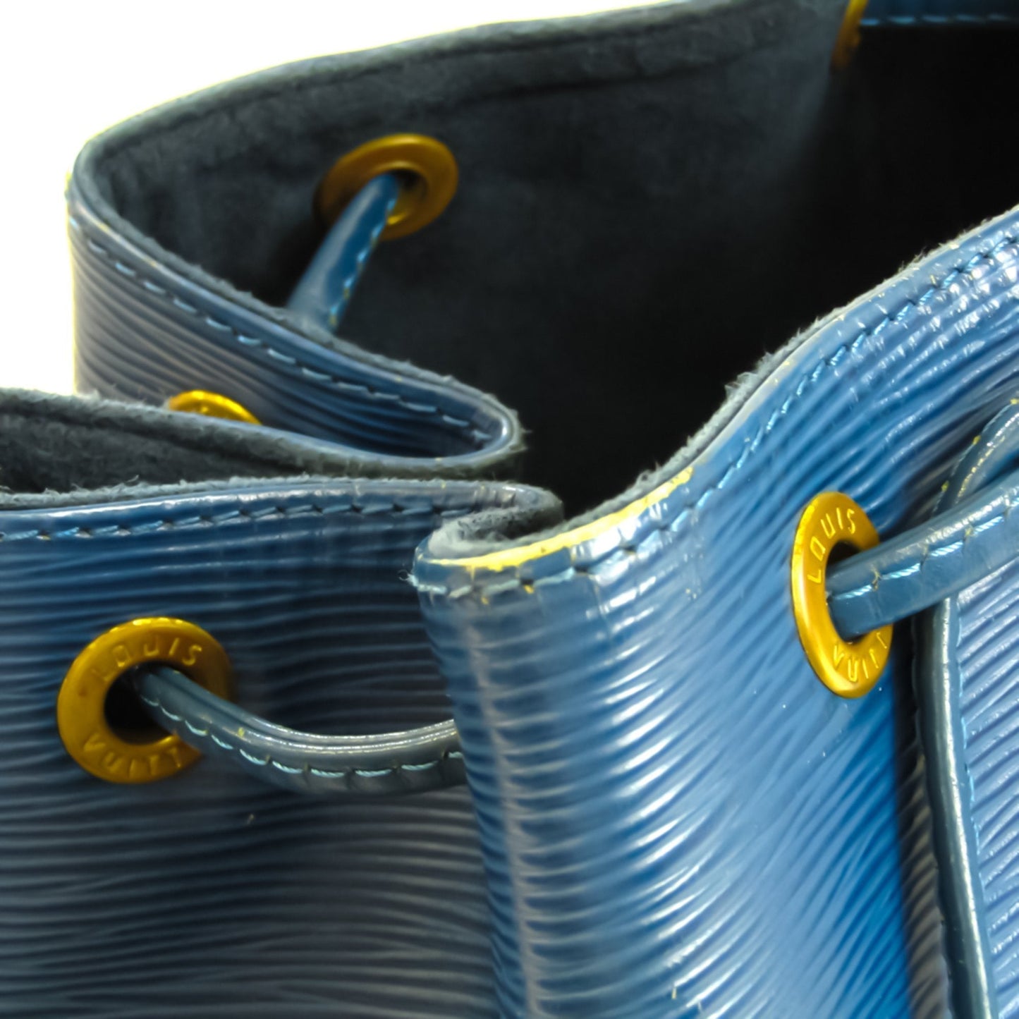 Louis Vuitton Blue Leather Petit Noe shoulder bag