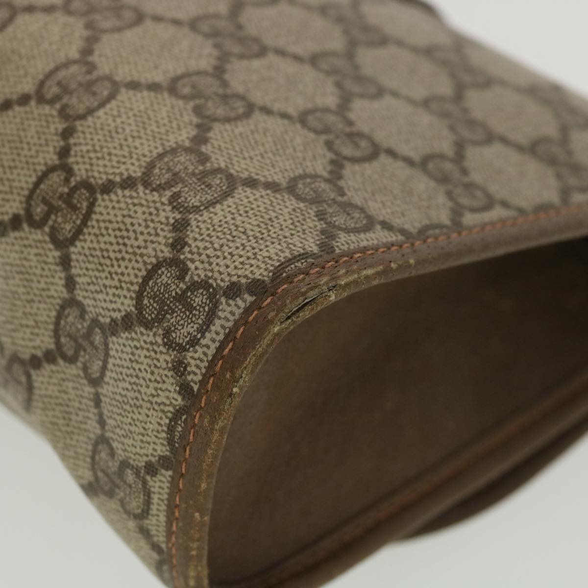 GUCCI GG Canvas Web Sherry Line Clutch Bag Beige Red Green 89.01.030  39241