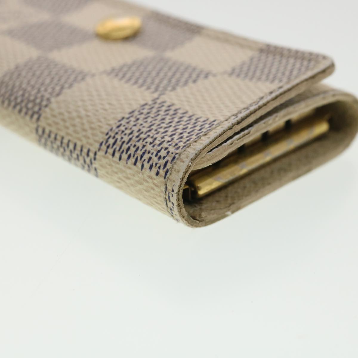 LOUIS VUITTON Damier Azur Multicles 4 Key Case N60020 LV Auth 39418
