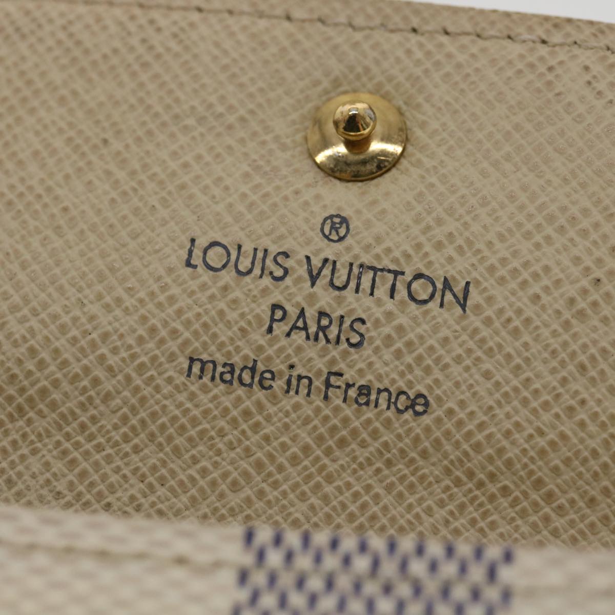 LOUIS VUITTON Damier Azur Multicles 4 Key Case N60020 LV Auth 39418