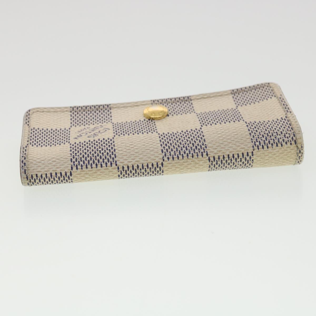 LOUIS VUITTON Damier Azur Multicles 4 Key Case N60020 LV Auth 39418