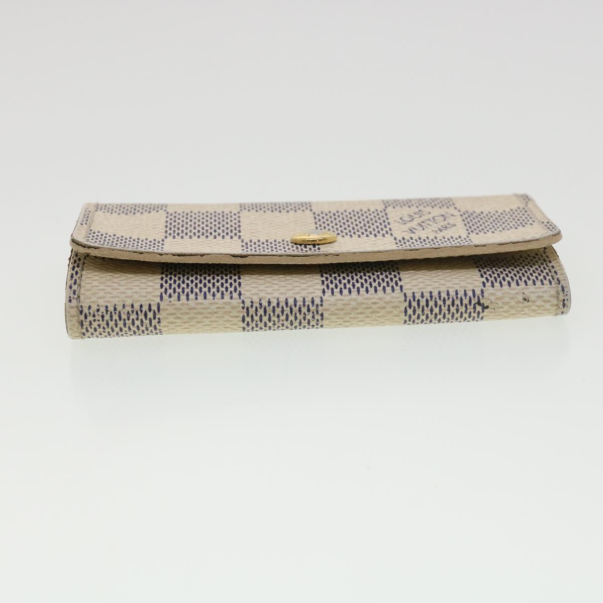 LOUIS VUITTON Damier Azur Multicles 4 Key Case N60020 LV Auth 39418