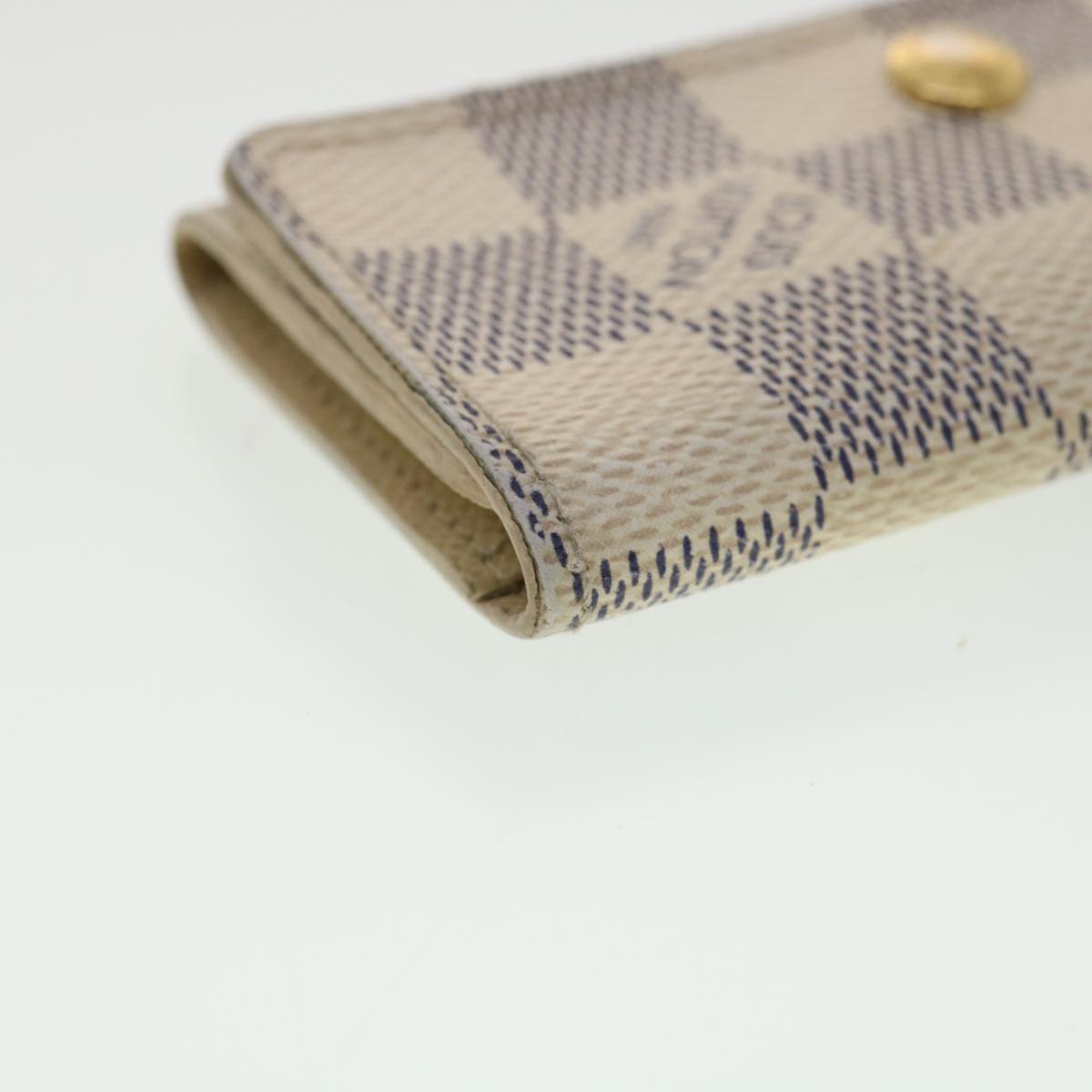 LOUIS VUITTON Damier Azur Multicles 4 Key Case N60020 LV Auth 39418