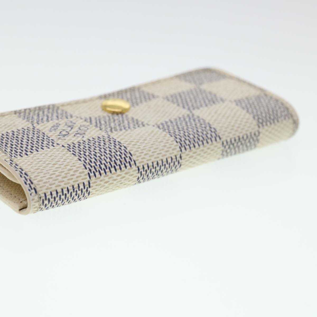LOUIS VUITTON Damier Azur Multi Cles 4 Key Case N60020 LV Auth 39675