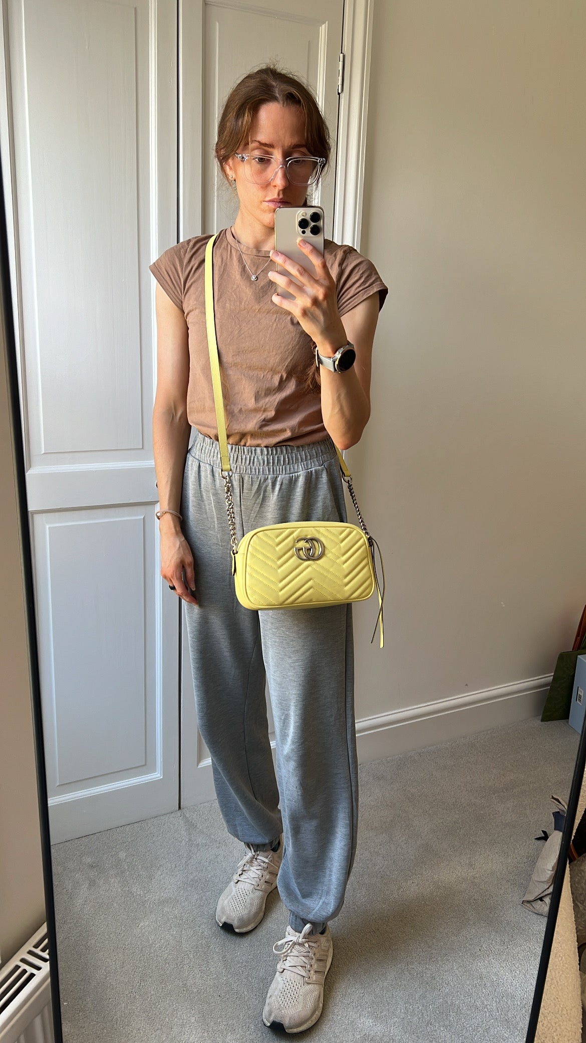 Gucci GG Pale Yellow Marmont Small Shoulder Bag (RRP £1340)