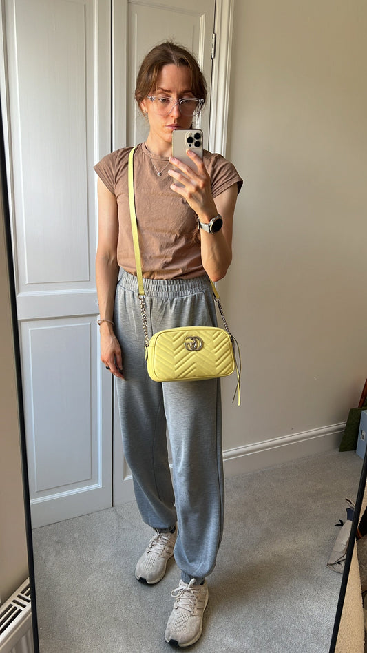 Gucci GG Pale Yellow Marmont Small Shoulder Bag (RRP £1340)