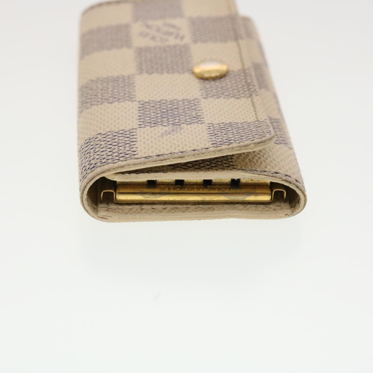 LOUIS VUITTON Damier Azur Multicles 4 Key Case N60020 LV Auth 39897