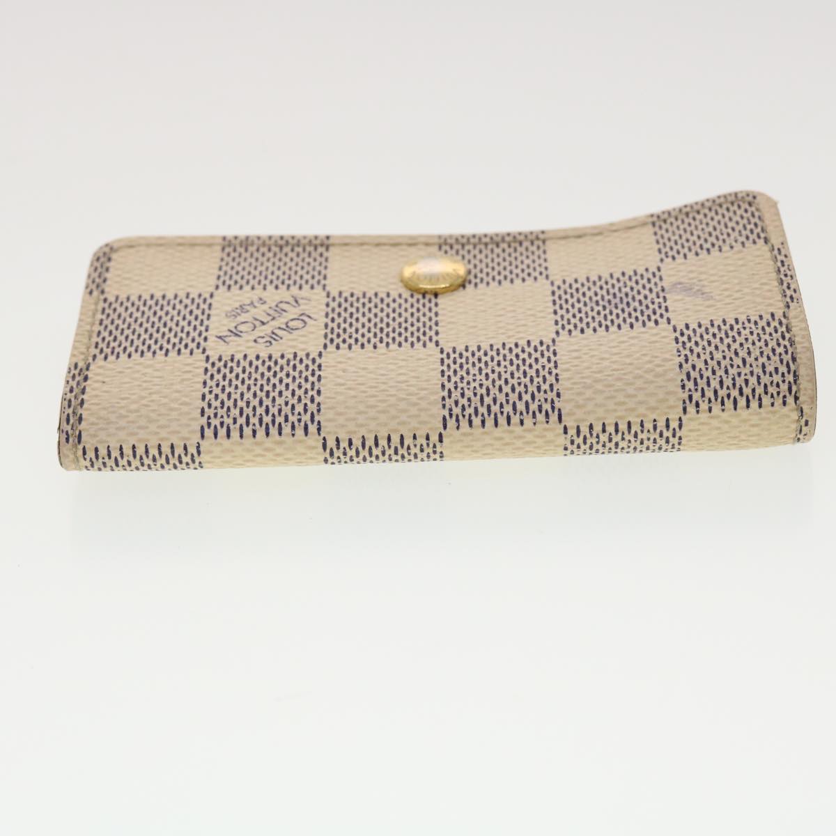 LOUIS VUITTON Damier Azur Multicles 4 Key Case N60020 LV Auth 39897