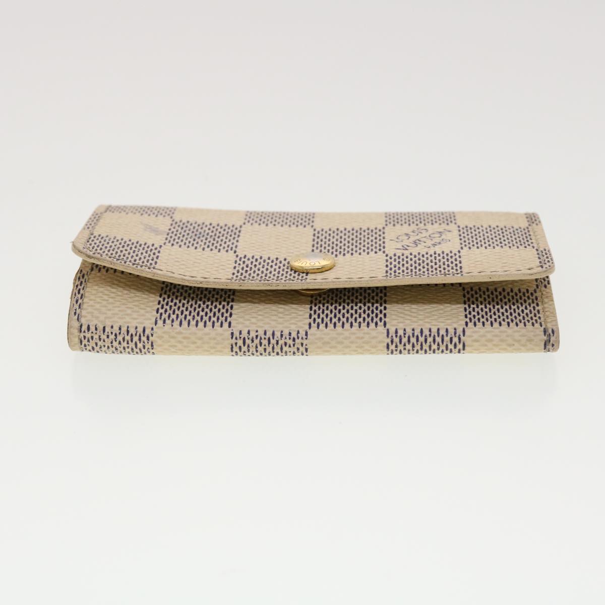 LOUIS VUITTON Damier Azur Multicles 4 Key Case N60020 LV Auth 39897