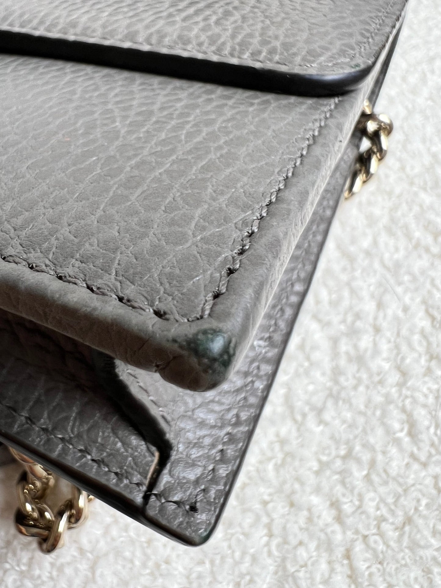 Gucci Dollar Grey Interlocking Chain Wallet
