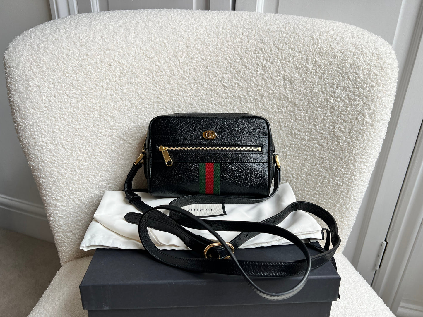 Gucci GG Black Ophidia Mini Shoulder Bag