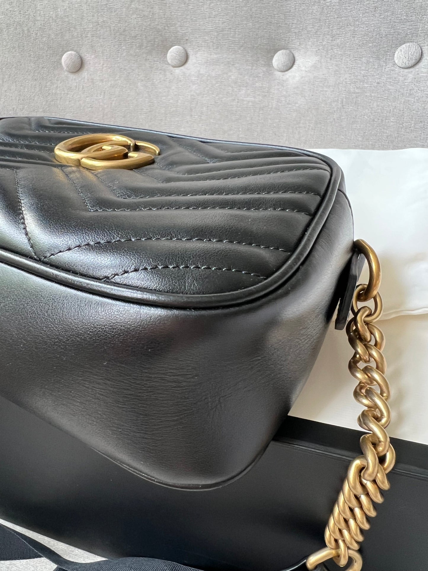 Gucci GG Black Marmont Small Shoulder Bag