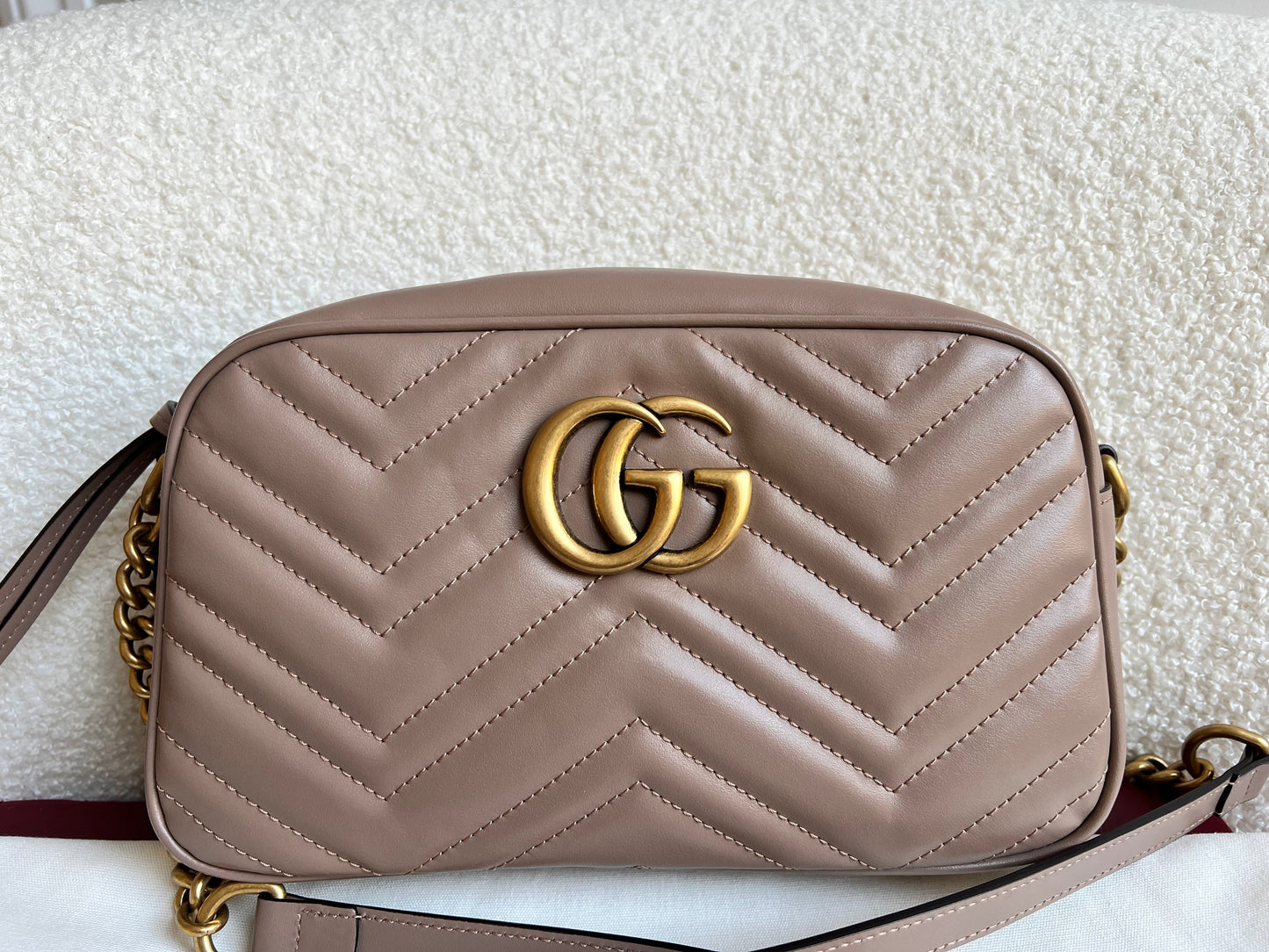 Gucci GG Marmont Dusty Pink Small Shoulder Bag (RRP £1340)