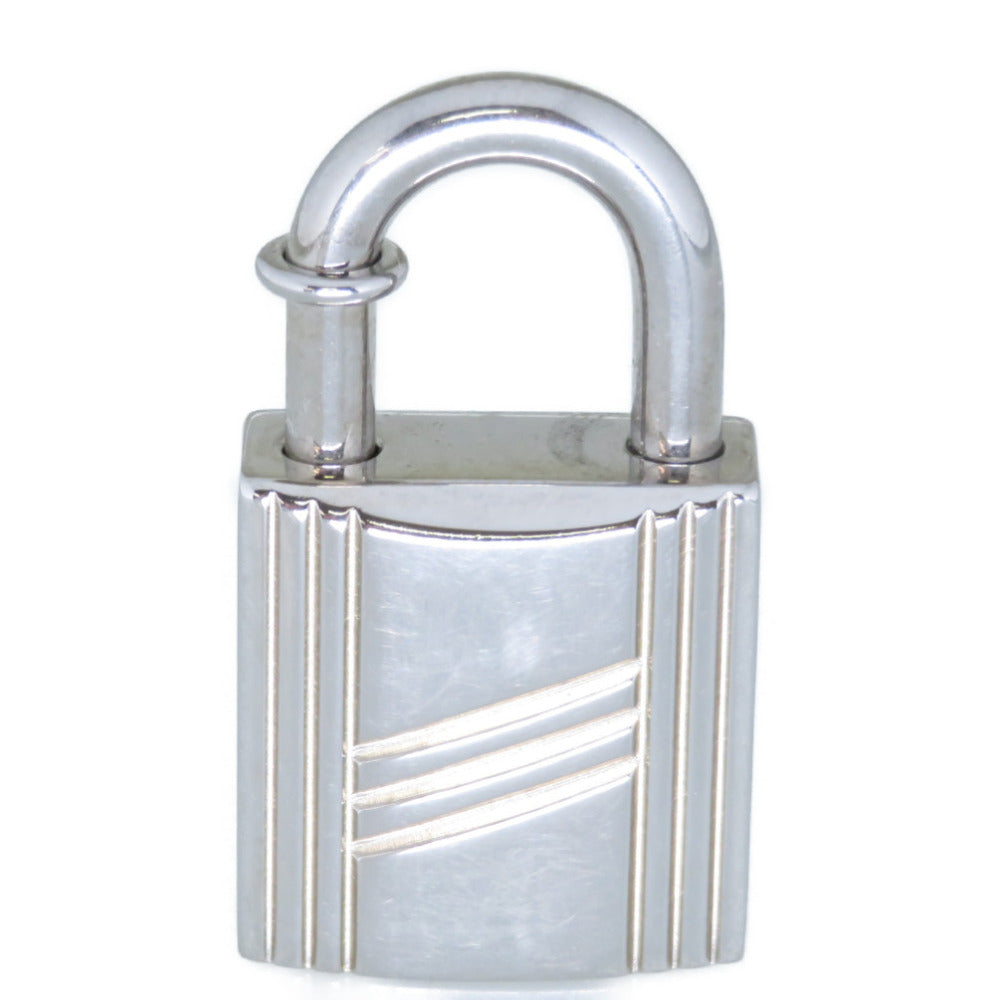 HERMES key ring metal Silver ANNEE ARBRE 1998 Sap Cadena Keychain Charm